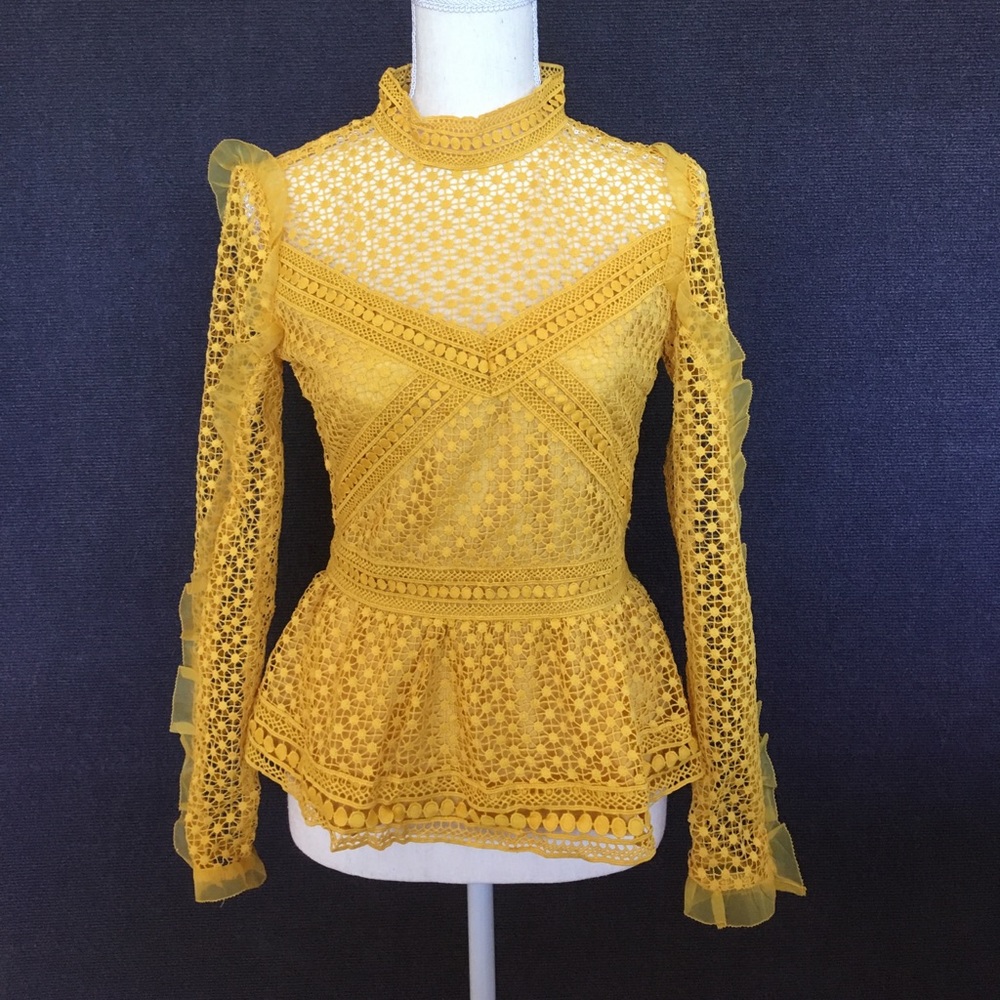 lace peplum blouse